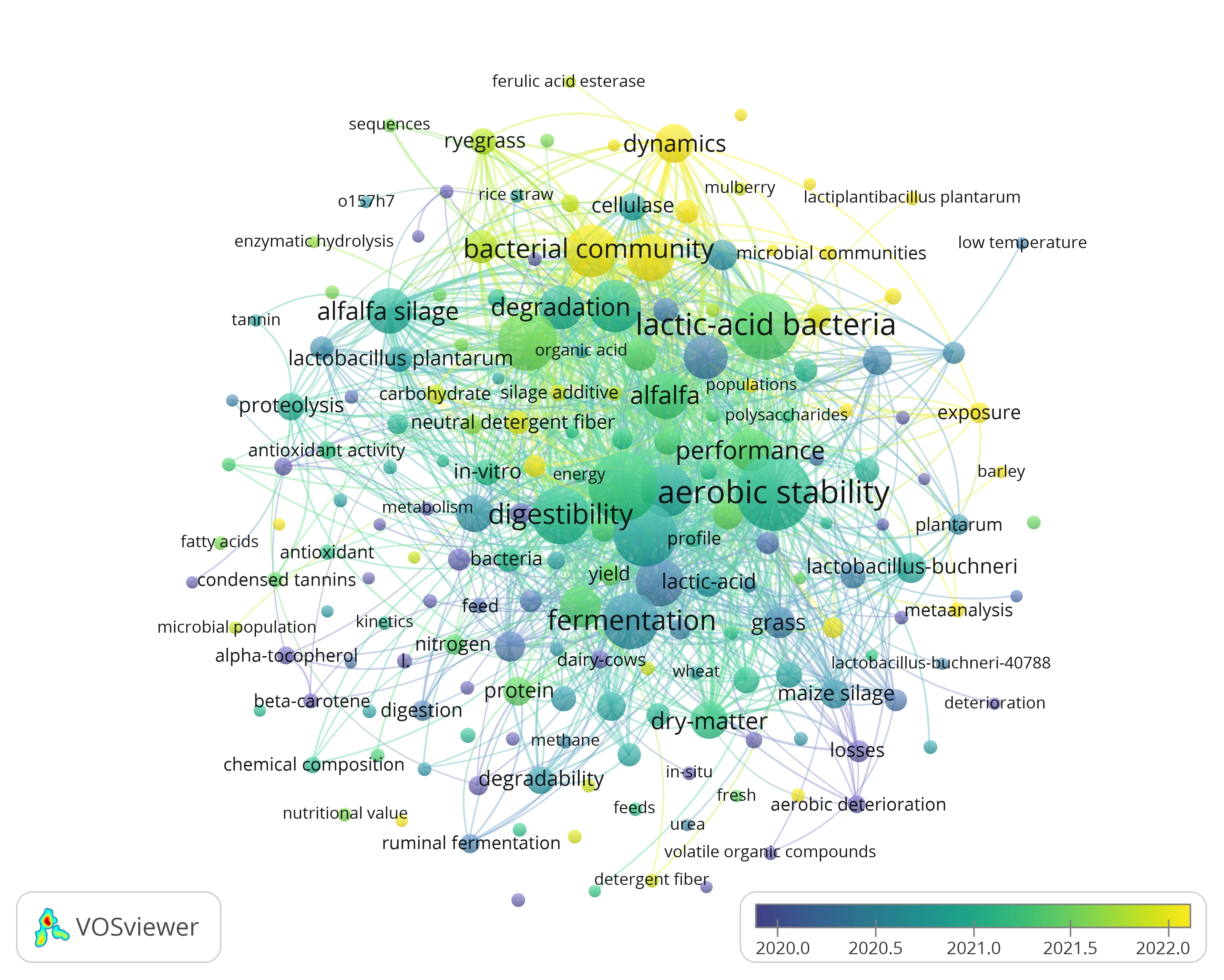 Keyword Co-occurrence Network View with Time Overlay