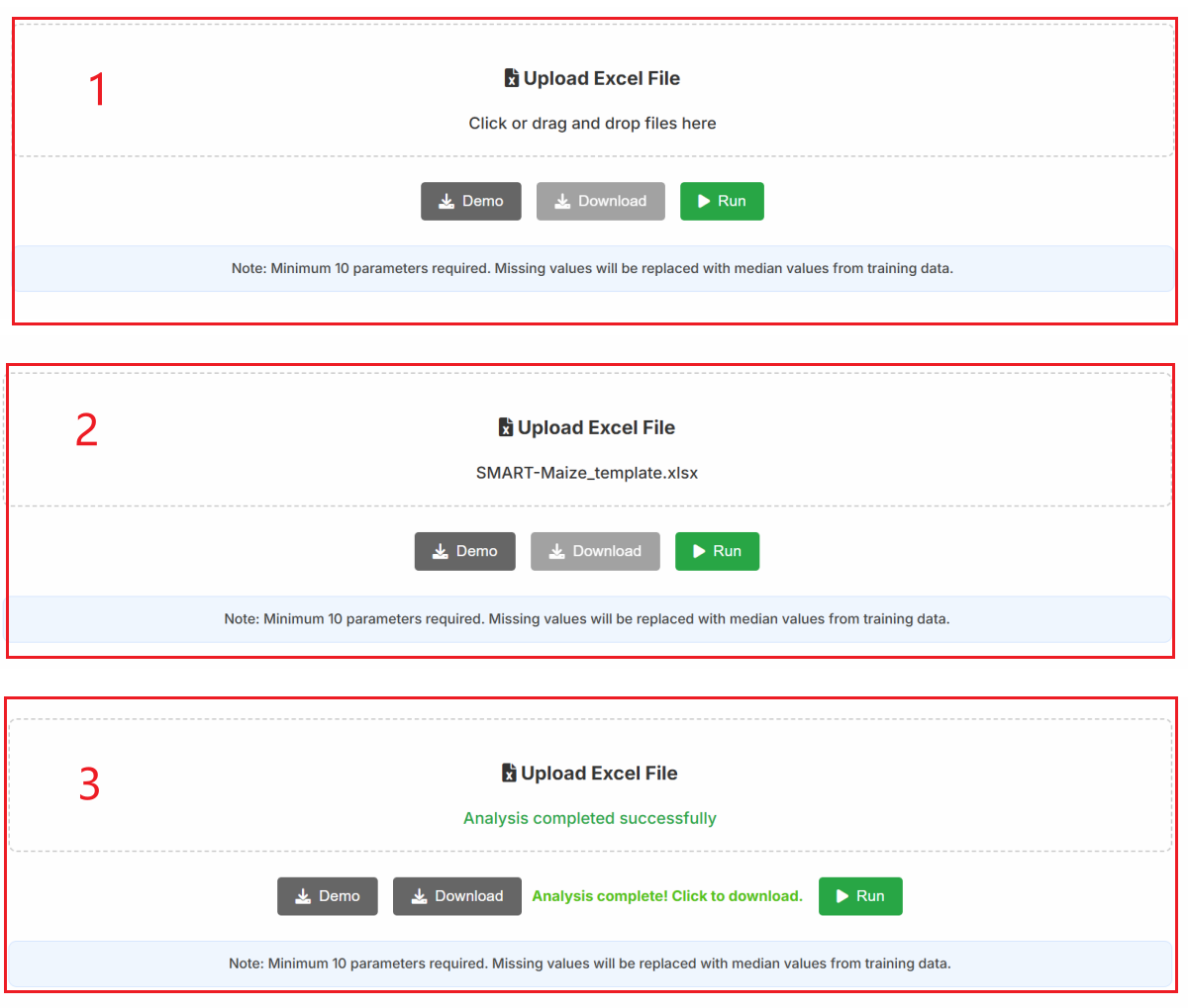 Batch prediction mode interface