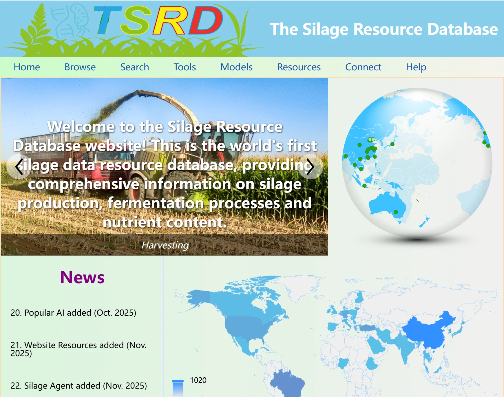 Silage DB Home Page